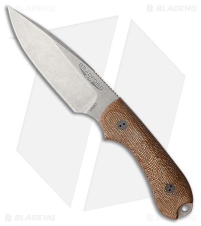 Bradford Guardian 3 Fixed Blade Knife Natural Micarta (3.5" Stonewash)