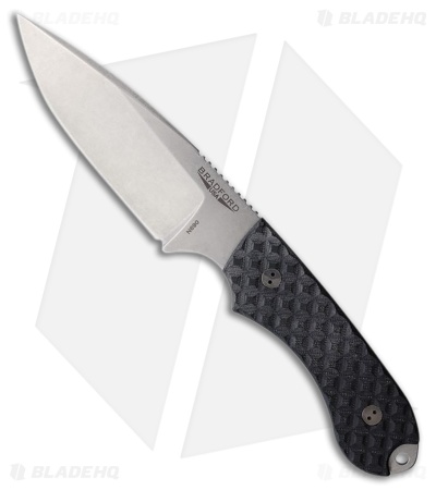 Bradford Guardian 4.2 Fixed Blade Knife Black Textured Micarta (4.9" Stonewash)