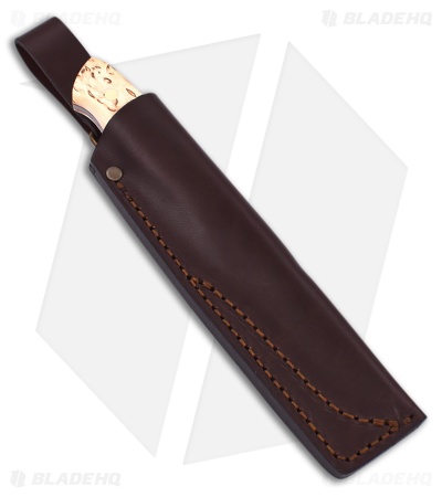 Brisa Knives Trapper 95 Scandi Fixed Blade Knife Curly Birch Wood (3.75" Satin)