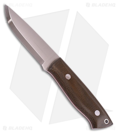 Brisa Knives Trapper 95 Fixed Blade Knife Green Micarta (3.75" Satin)