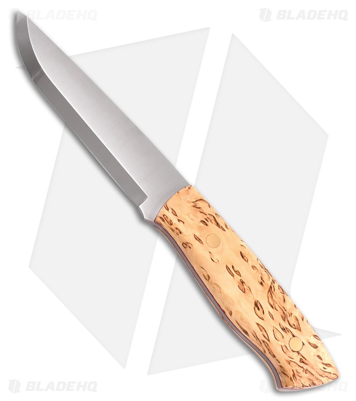 Brisa Knives Trapper 115 Scandi Fixed Blade Knife Birch Wood