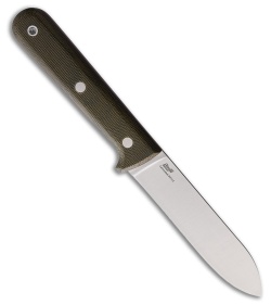 Brisa Knives Kephart 115 Fixed Blade Knife Green Micarta (4.5" Satin)