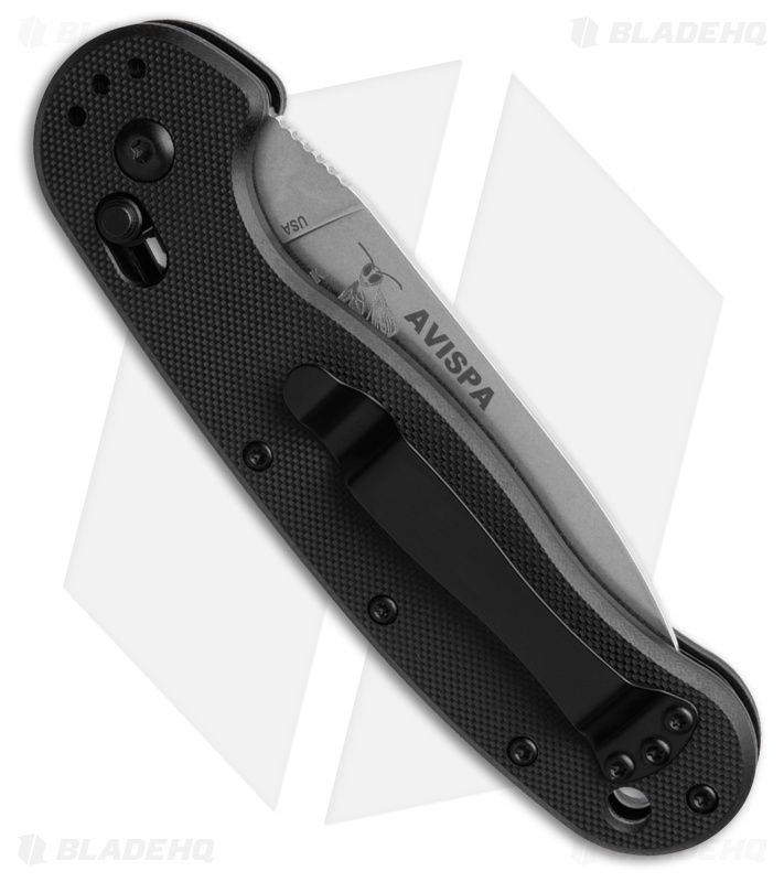BRK ESEE Avispa Automatic Knife Black G-10 (3.5" Stonewash)
