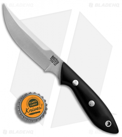 Bark River Adventurer Persian Fixed Blade Black Canvas Micarta (3.3" Satin)