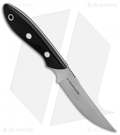 Bark River Adventurer Persian Fixed Blade Black Canvas Micarta (3.3" Satin)