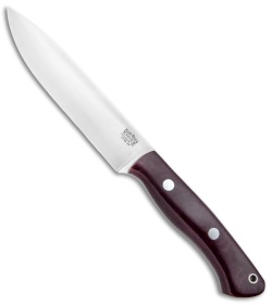 Bark River Aurora II Fixed Blade Knife Burgandy Canvas Micarta (5.5" Satin)