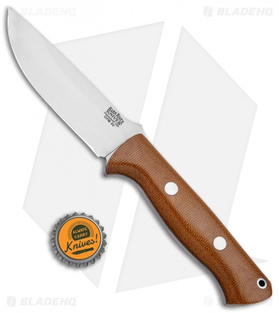 Bark River Bravo 1 Fixed Blade Knife Natural Canvas Micarta (4.25" 3V)