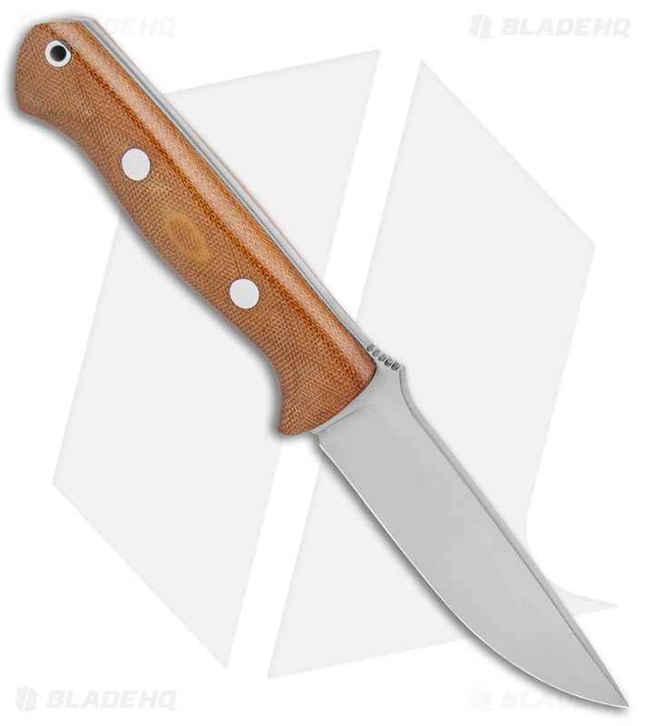 Bark River Bravo 1 Fixed Blade Knife Natural Canvas Micarta (4.25" 3V)