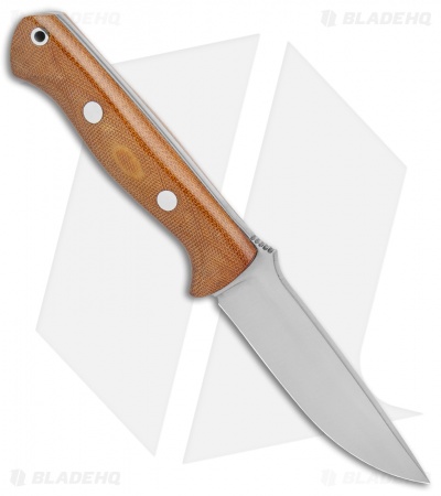 Bark River Bravo 1 Fixed Blade Knife Natural Canvas Micarta (4.25" 3V)
