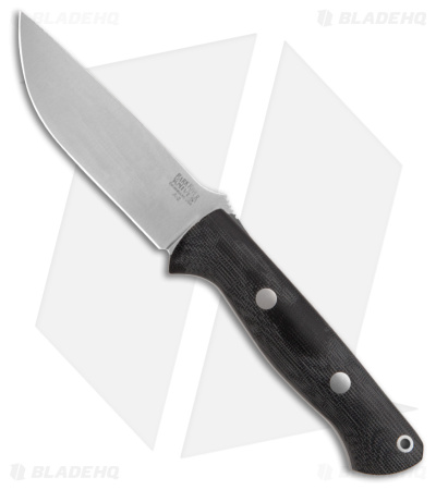 Bark River Knives Bravo 1 Fixed Blade Knife Black Micarta Matte (4.25" A-2)