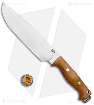 Bark River Bravo Crusader Hunting Fixed Blade Knife Natural Micarta (8.5" Satin)