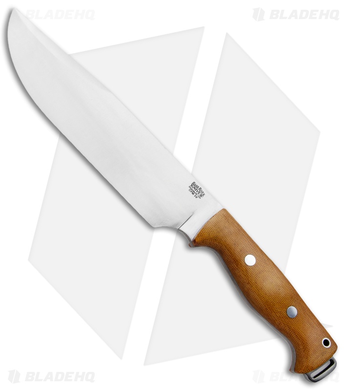 Bark River Bravo Crusader Hunting Fixed Blade Knife Natural Micarta (8.5" Satin)