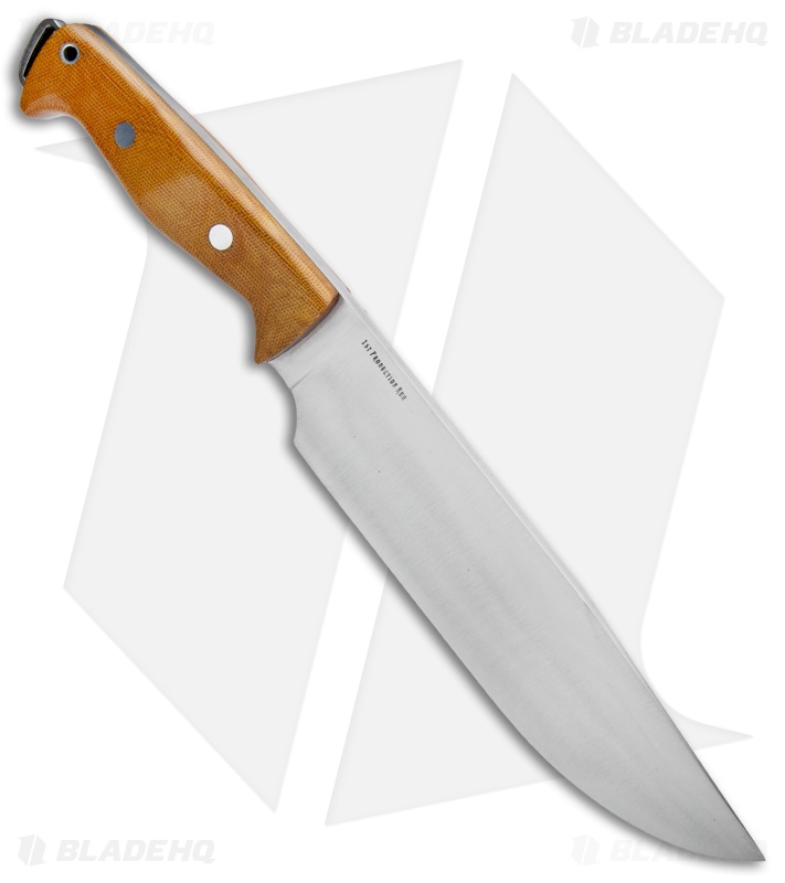 Bark River Bravo Crusader Hunting Fixed Blade Knife Natural Micarta (8.5" Satin)