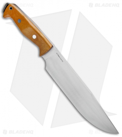 Bark River Bravo Crusader Hunting Fixed Blade Knife Natural Micarta (8.5" Satin)