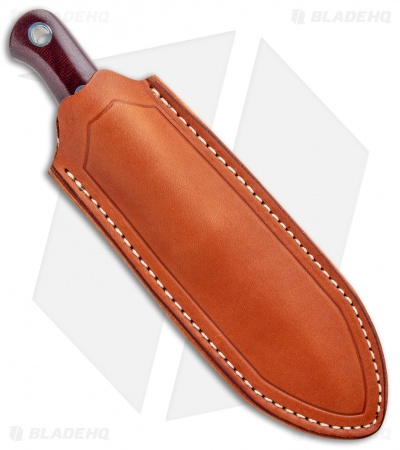 Bark River Bushcrafter Fixed Blade Burgandy Canvas Micarta (3.875" Satin CPM-3V)