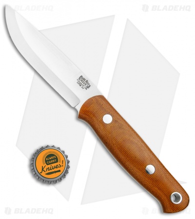 Bark River Bushcrafter II Fixed Blade Knife Natural Canvas