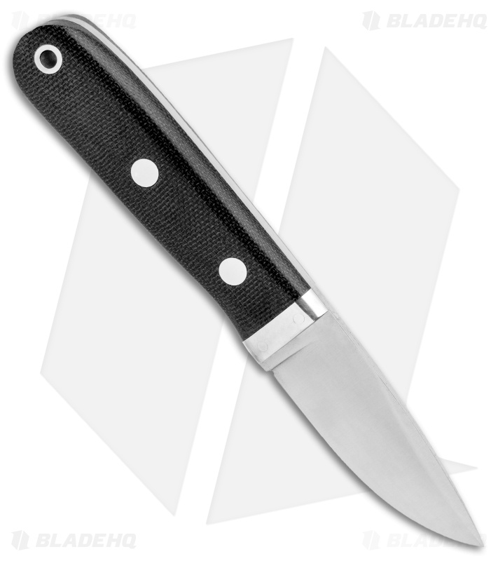 Bark River City Knife Black Micarta Fixed Blade Knife (2.5" Satin Elmax)