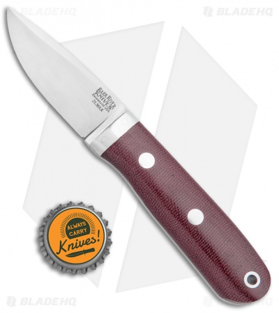 Bark River City Knife  Burgundy Micarta Fixed Blade Knife (2.5" Satin Elmax)