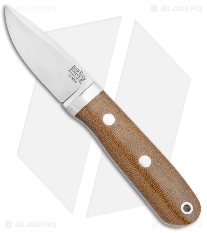 Bark River City Knife Natural Micarta Fixed Blade Knife (2.5" Satin Elmax)