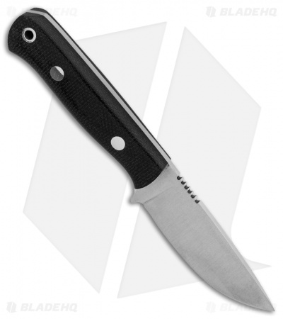Bark River Bravo Micro Fixed Blade Black Canvas Micarta (2.25" Satin CPM-154)