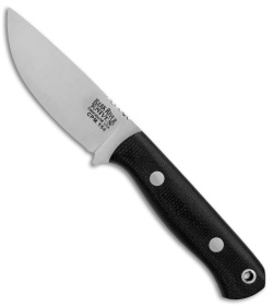 Bark River Bravo Micro Fixed Blade Black Canvas Micarta (2.25" Satin CPM-154)