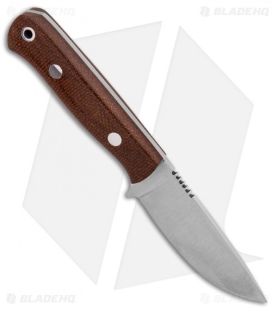 Bark River Bravo Micro Fixed Blade Knife Brown Canvas Micarta (2.25" CPM-154)