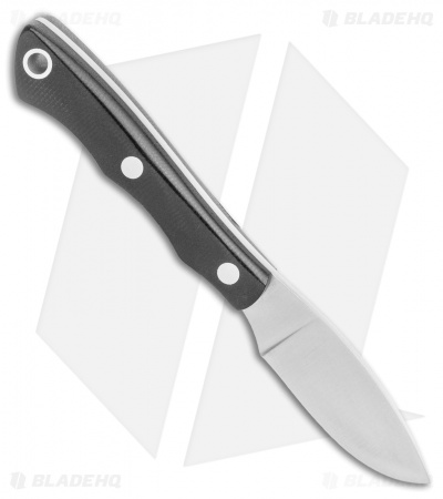 Bark River Micro Canadian S45VN Fixed Blade Knife Black Micarta (2.1" Satin)