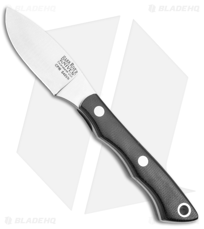 Bark River Micro Canadian S45VN Fixed Blade Knife Black Micarta (2.1" Satin)