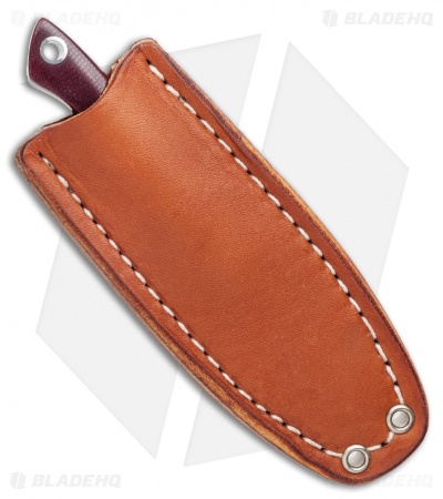 Bark River Micro Canadian S45VN Fixed Blade Knife Burgundy Micarta (2.10" Satin)