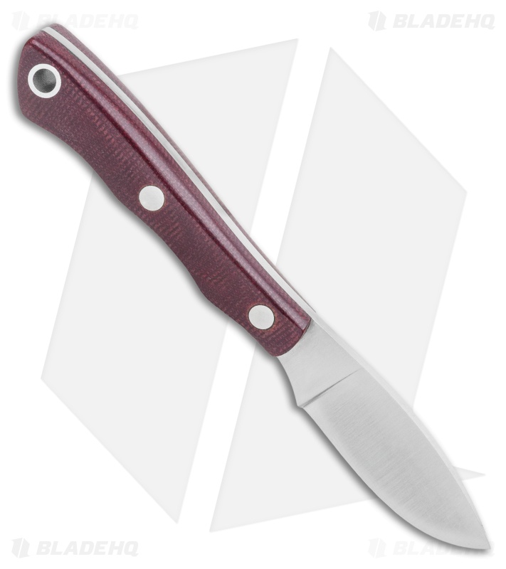 Bark River Micro Canadian S45VN Fixed Blade Knife Burgundy Micarta (2.10" Satin)