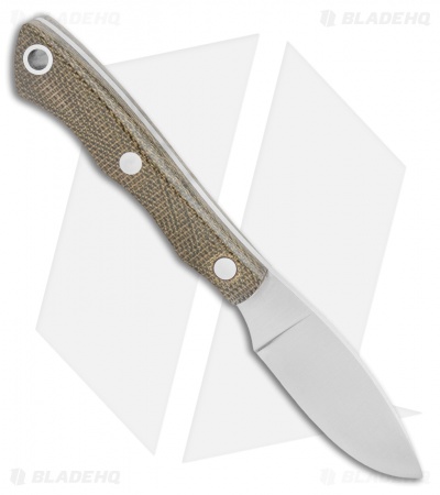 Bark River Micro Canadian S45VN Fixed Blade Knife Green Micarta (2.1" Satin)