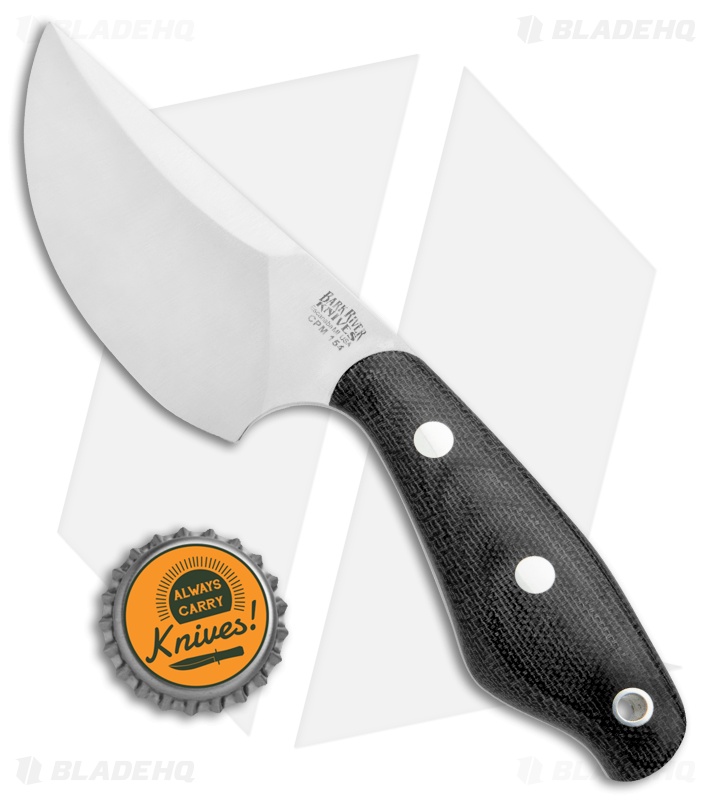 Bark River Skeleton Occipital Fixed Blade Knife Black Micarta