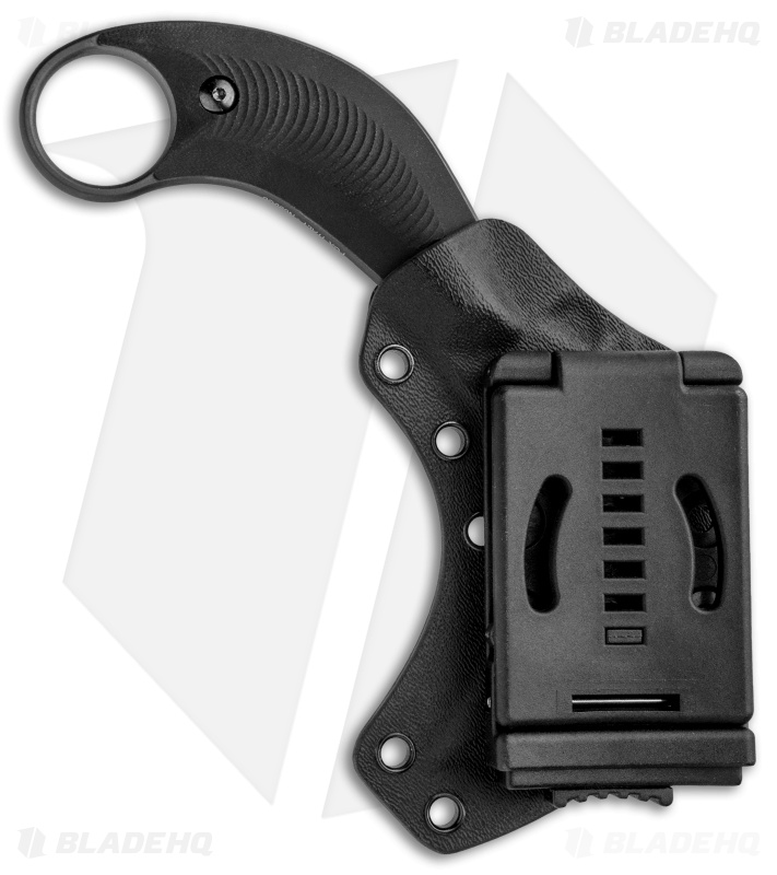 Bastinelli Creations B.A.K. Karambit Fixed Blade Knife Black G-10 (3.25" Black)