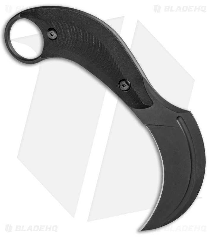 Bastinelli Creations B.A.K. Karambit Fixed Blade Knife Black G-10 (3.25" Black)