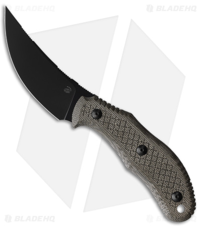 Bastinelli Creations Chopper Fixed Blade OD Green Micarta (3.5" Black)