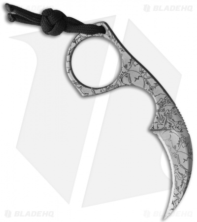 Bastinelli Creations Diagnostic  Karambit Knife Skulls Engraving (1.5" SW)