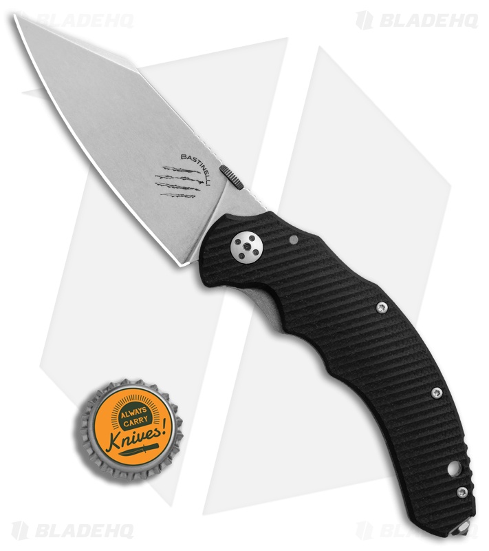 Bastinelli Dragotac Compact Titanium Frame Lock Knife Black G-10 (3.6" SW)