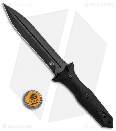 Bastinelli Creations GROZO Fixed Blade Knife Black G-10 (5.8" Black PVD)