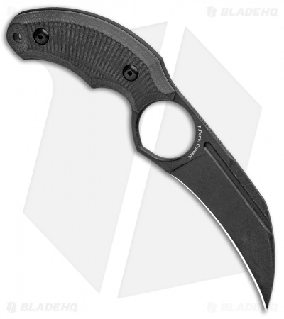 Bastinelli Creations HARPY Karambit Fixed Blade Black (3.25" Black SW) 