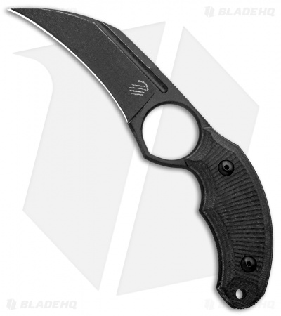 Bastinelli Creations HARPY Karambit Fixed Blade Black (3.25" Black SW) 