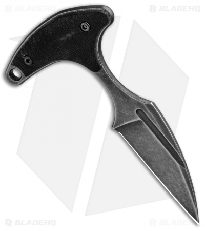 Bastinelli Creations L'Innocent Push Dagger Knife Black G-10 (1.75" Black SW)