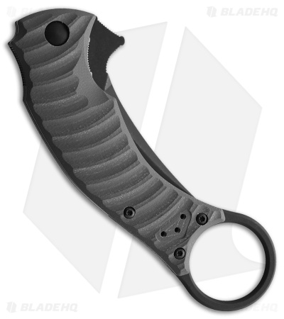Bastinelli Creations Mako Folder Liner Lock Knife Gray G-10 (2.6"' Dark SW Serr)