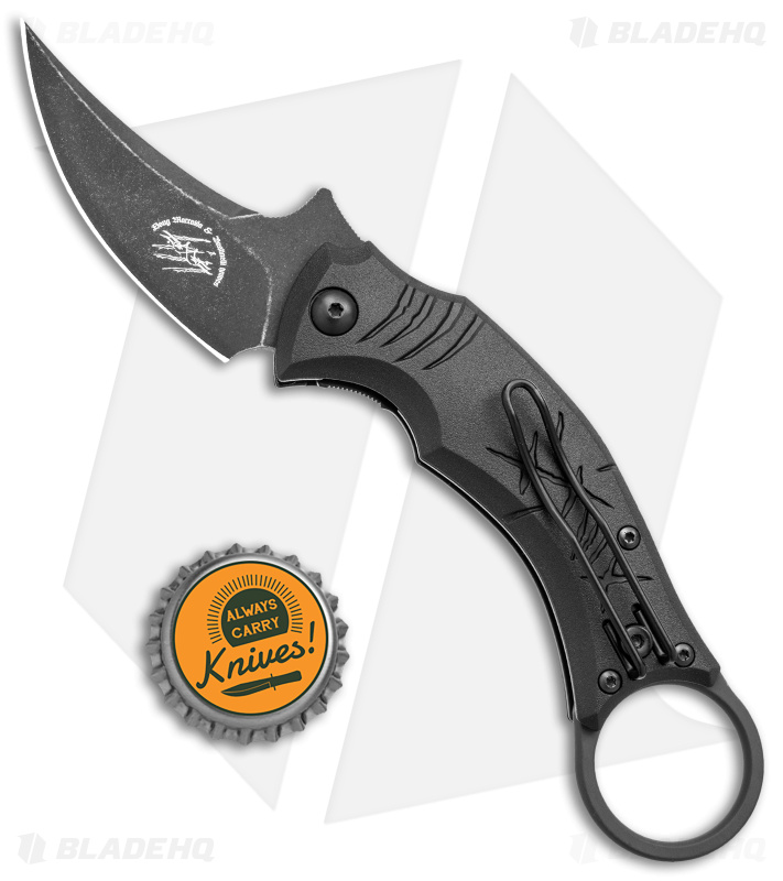 Bastinelli Creations Mako Flipper Knife | Black - Blade HQ