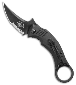 Bastinelli Creations Mako Folder Liner Lock Knife Black FRN (2.5" Black Serr)