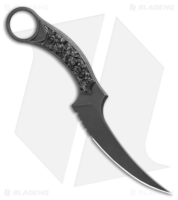 Bastinelli Creations Mako Fixed Blade Knife Bronze Two Saints (4.5" BSW Serr)