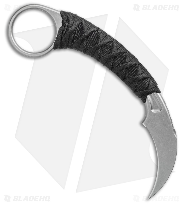 Bastinelli PiKa Picoeur Karambit Fixed Blade Knife Wrapped w/ Menuki (1" SW)