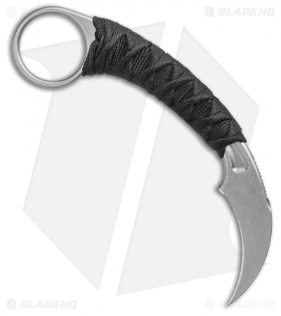 Bastinelli PiKa Picoeur Karambit Fixed Blade Knife Wrapped w/ Menuki (1" SW)