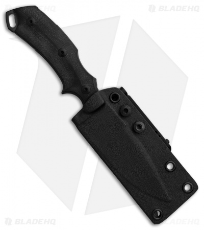 Bastinelli RED V2 Fixed Blade Knife Black G-10 (4" Black Serr)