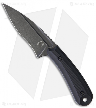 Bastinelli Creations SIN Fixed Blade Knife Black G-10 (3.5" Black SW)