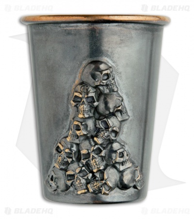 Bastinelli Shot Glass Skulls One Side  - Copper